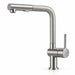 FILER Pull-Out Kitchen Faucet with Optional Filtered-Water Outlet — Standard 2-in-1 / Brushed Silver — white-background product view