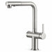 FILER Pull-Out Kitchen Faucet with Optional Filtered-Water Outlet — Upgraded 3-in-1 / Brushed Silver — white-background product view