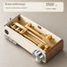 FILER cream and walnut-effect shower set — brass waterway cutaway illustration