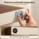 FILER cream and walnut-effect shower set — temperature knob and water-powered display