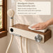 FILER cream and walnut-effect shower set — woodgrain finish care